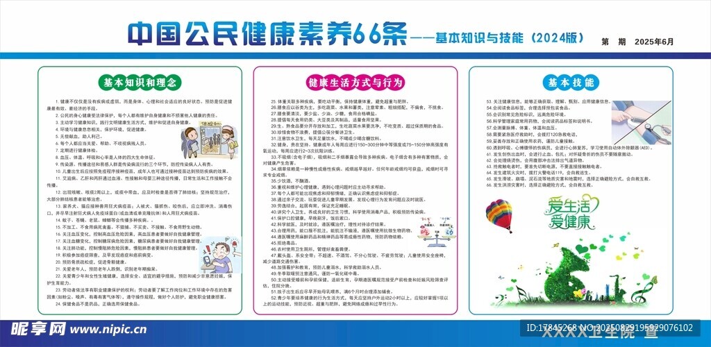 中国公民健康素养宣传页