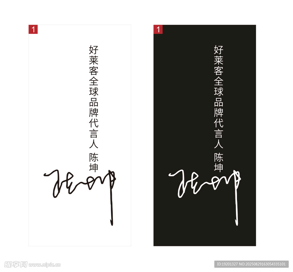 陈坤代言签名