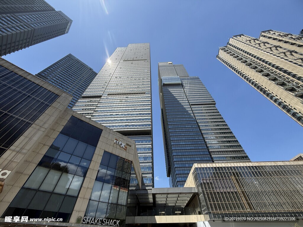 都市摩天大楼建筑群