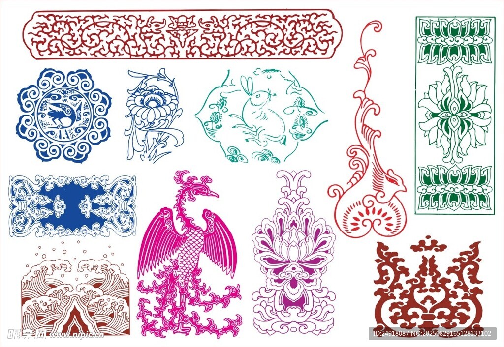 窗花 镂空花纹 屏风 隔断雕花