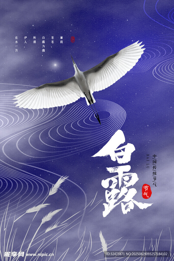 白露时节飞鸟图