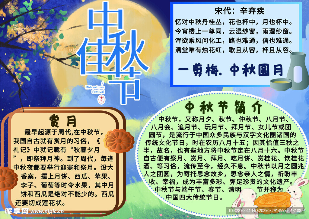 中秋节日手抄报展示