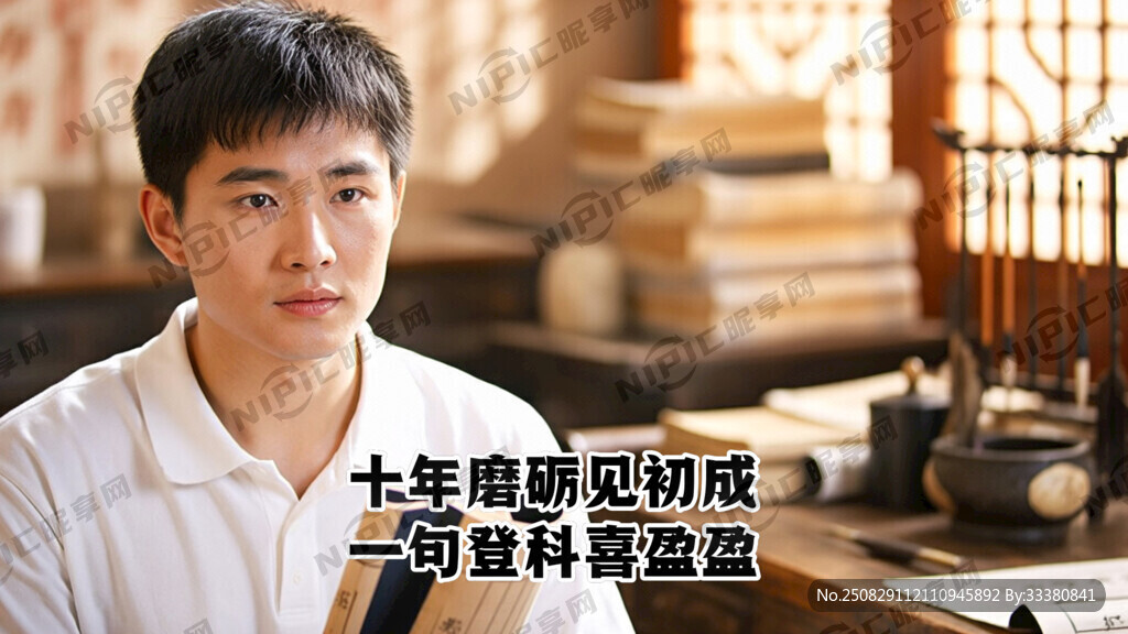 十年磨砺见初成、一句登科喜盈盈