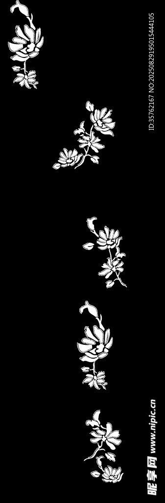 白色花朵图案设计元素