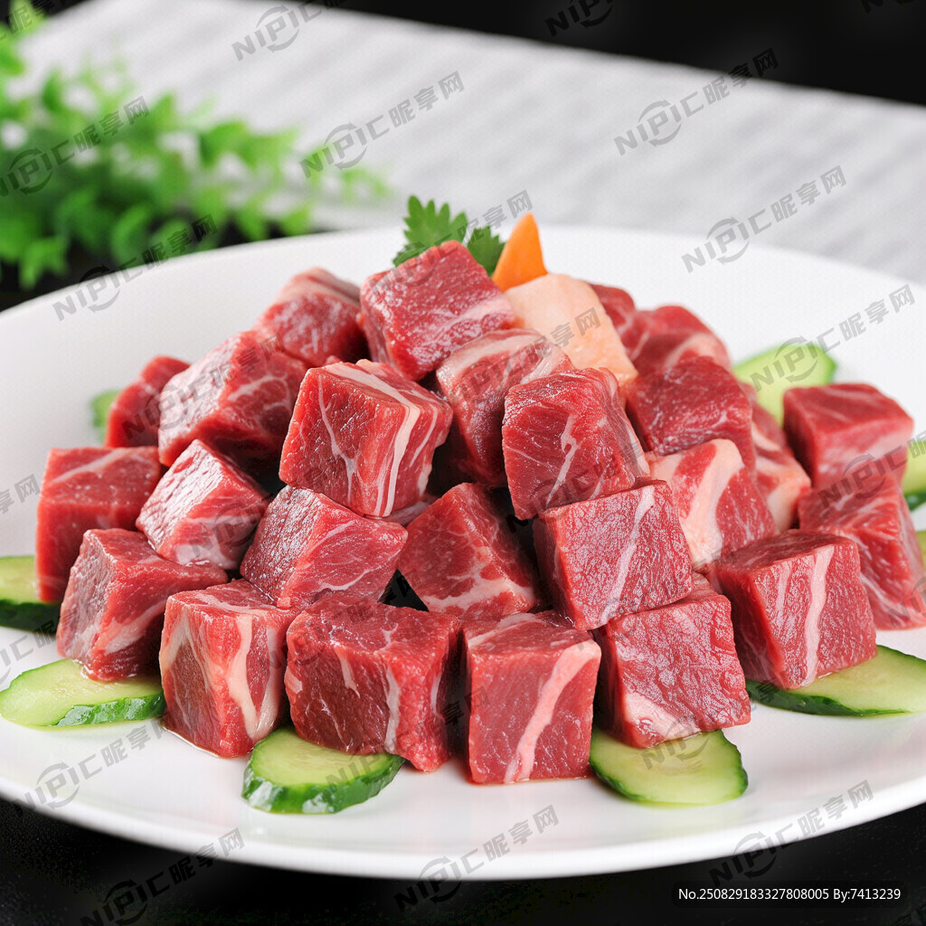 鲜切牛肉粒   俊牛靓羊组合