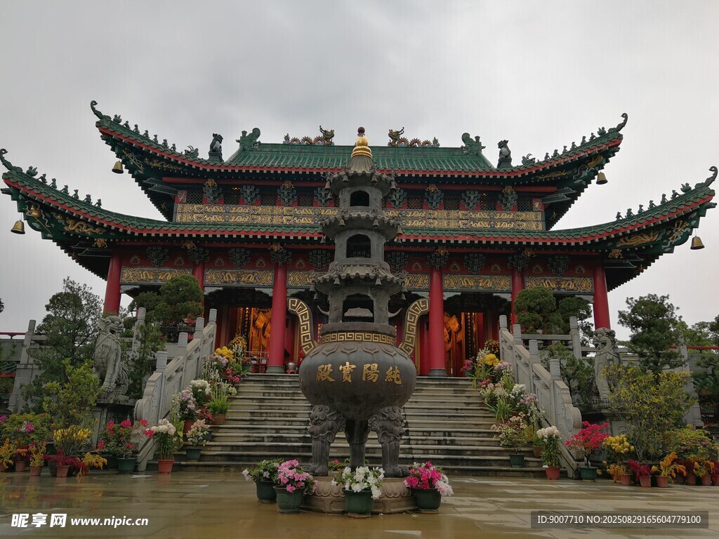 中式古建筑庙宇景观