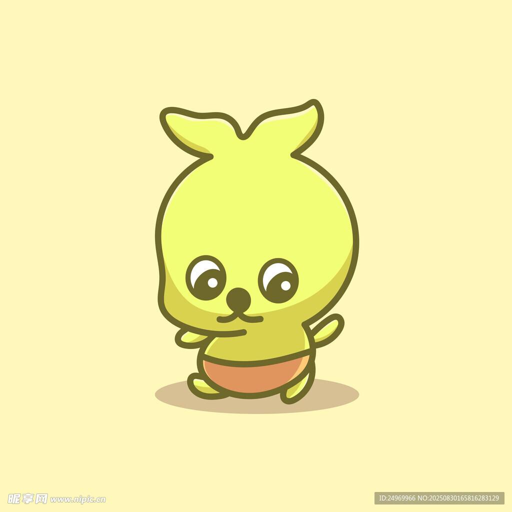 可爱小黄兔卡通形象