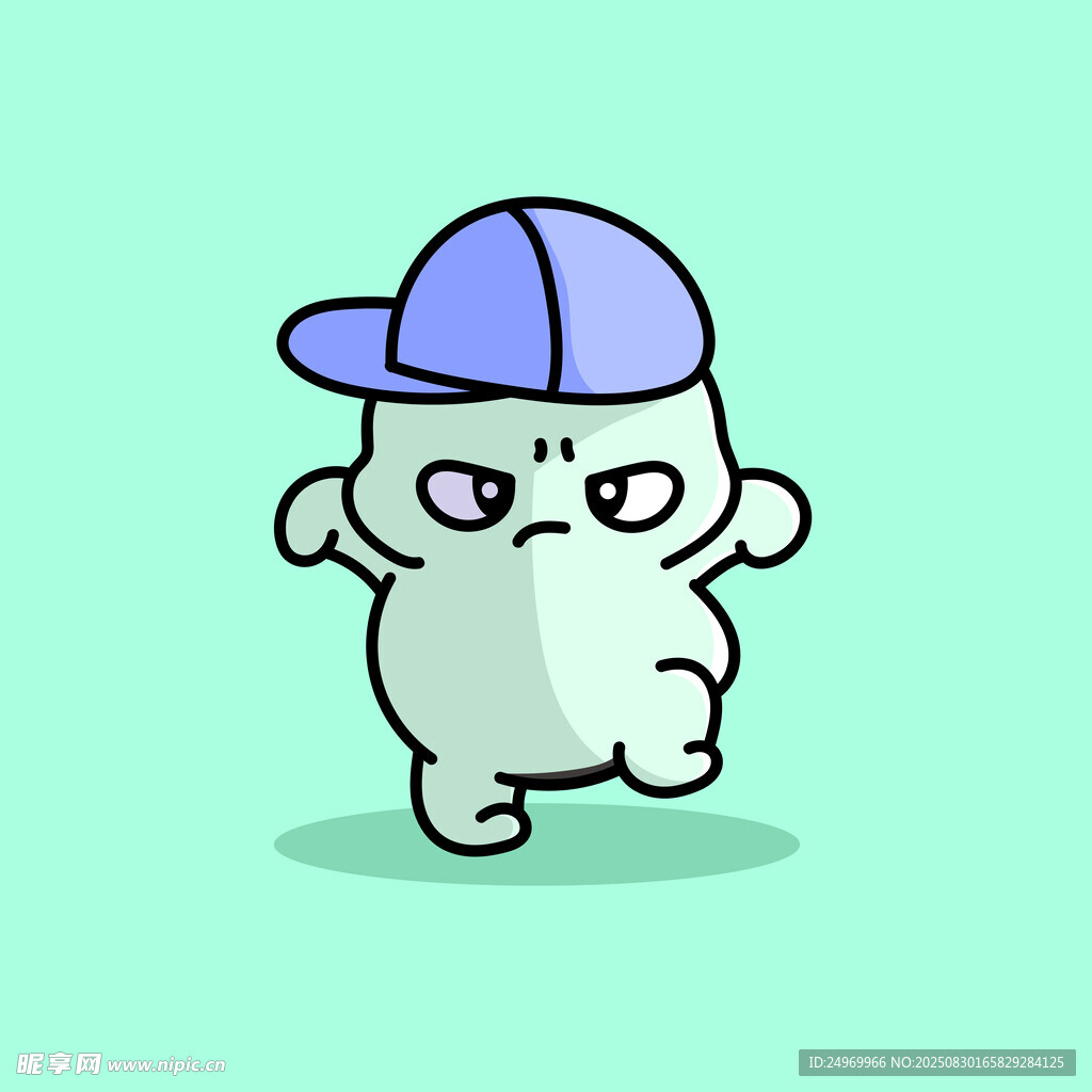 戴帽俏皮小幽灵