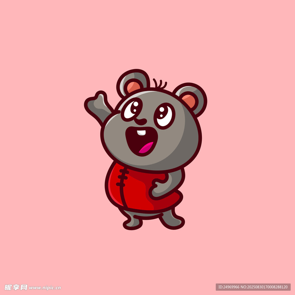 可爱红衣小老鼠
