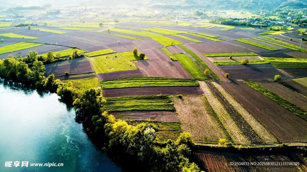 田园风光航拍美景