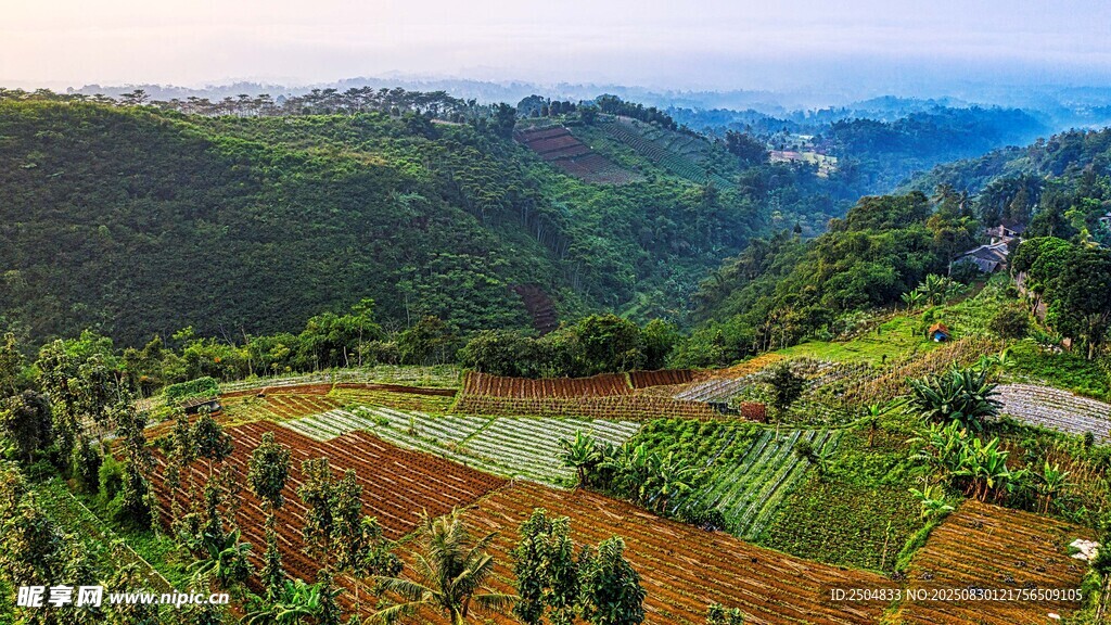 山间田园美景