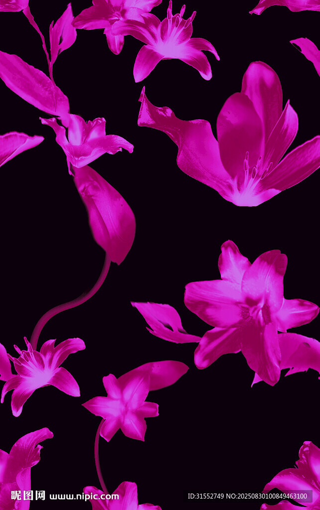 粉色花卉图案背景设计