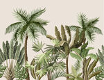 热带植物景观插画