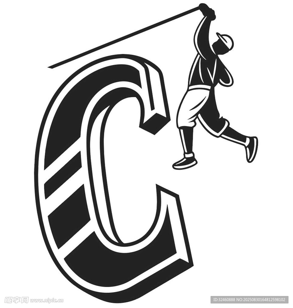篮球运动员飞跃字母C