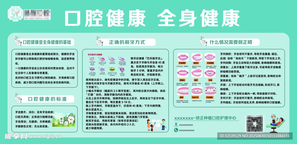 口腔健康展板