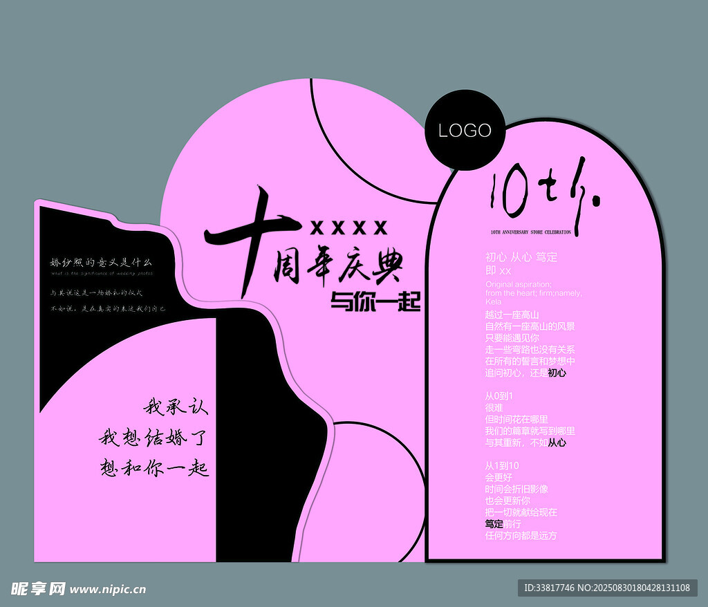 周年庆典 婚庆 婚礼 展板 