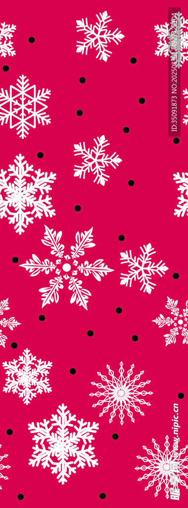 粉色背景雪花图案