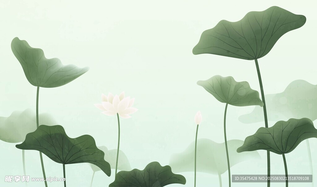 水墨荷花