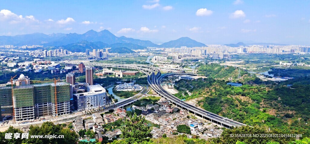 城市全景风光俯瞰图