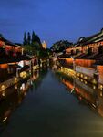 江南水乡夜景 古色古香