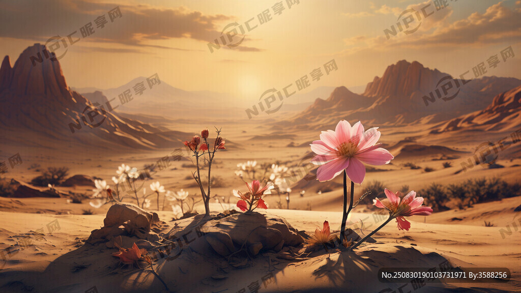 沙漠  小花   禅意