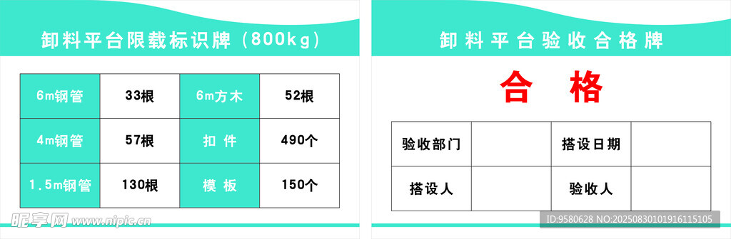 卸料牌