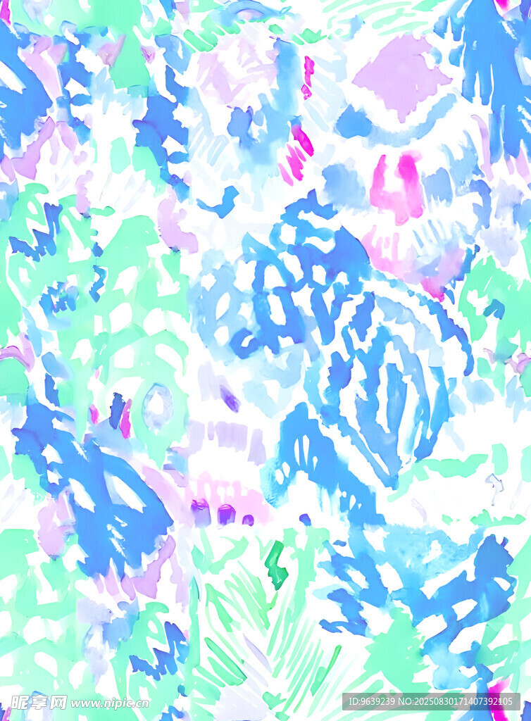 抽象植物涂鸦