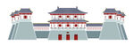 中式古城门建筑景观