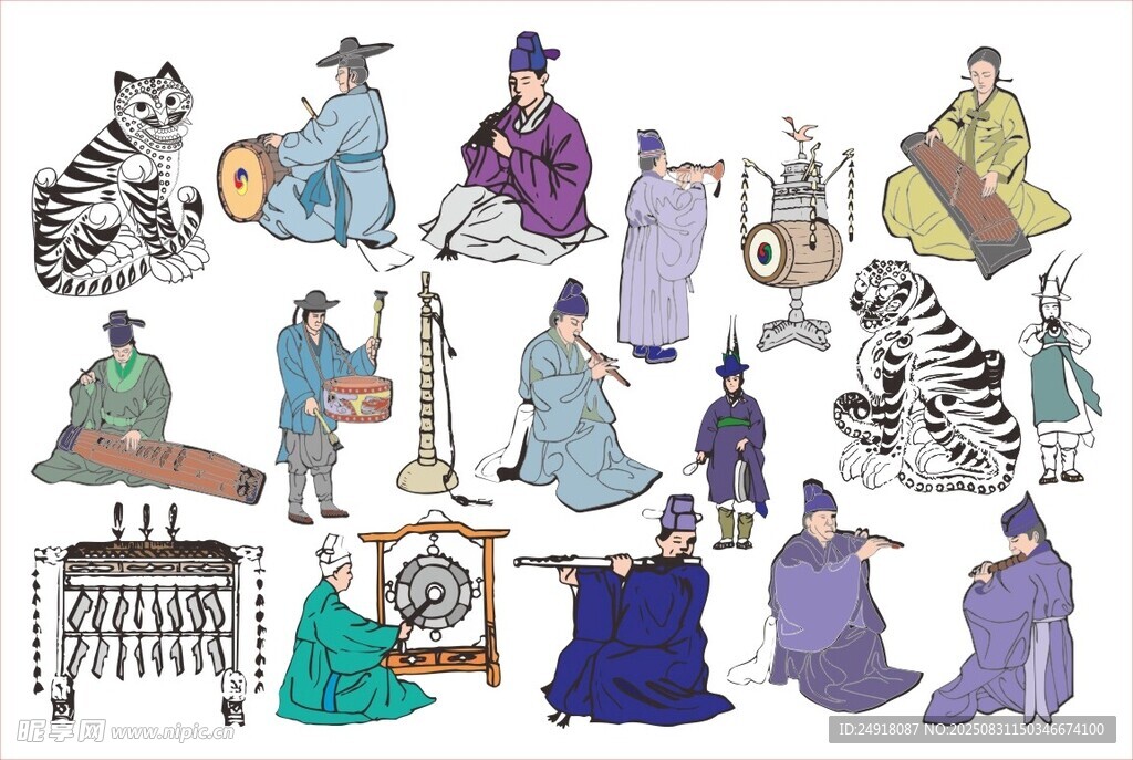 韩国插画 韩国元素 韩国卡通 