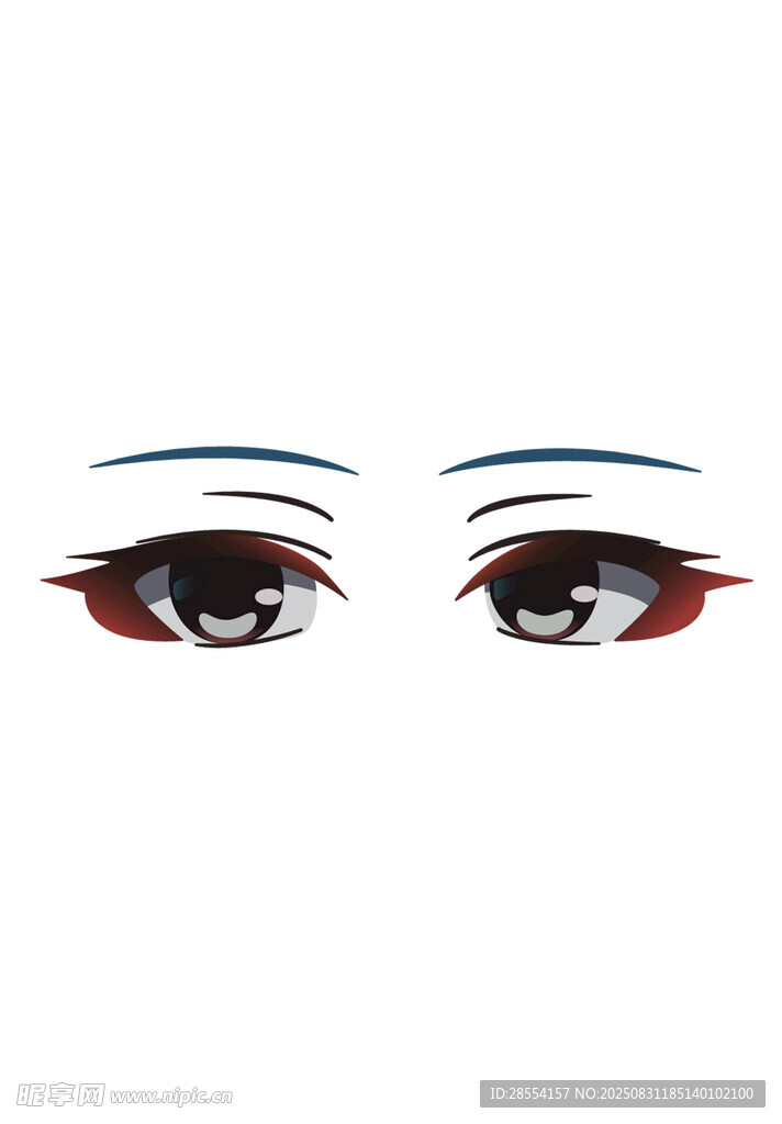 动漫眼睛插画矢量