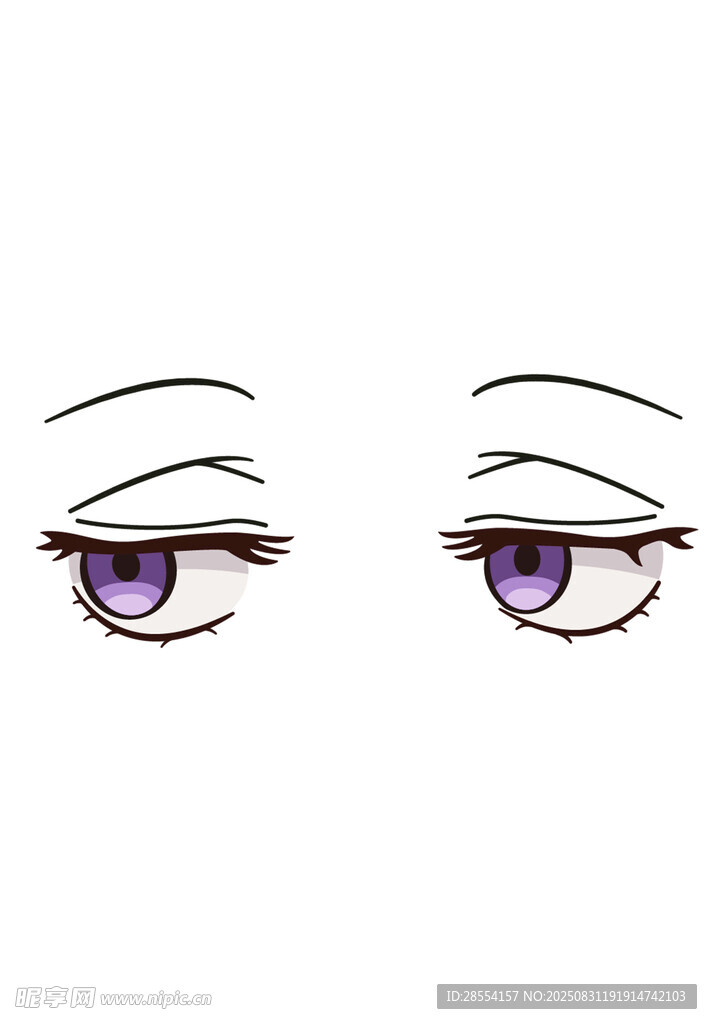 紫色眼眸插画