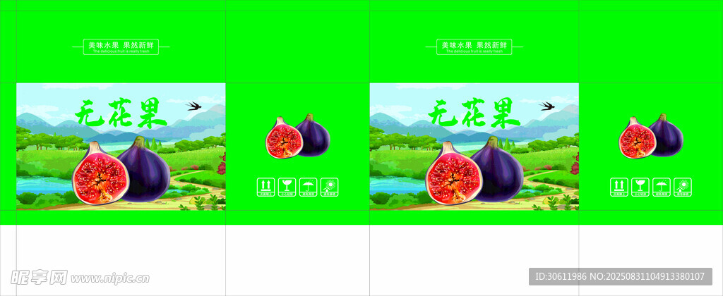 无花果包装 平面展开图