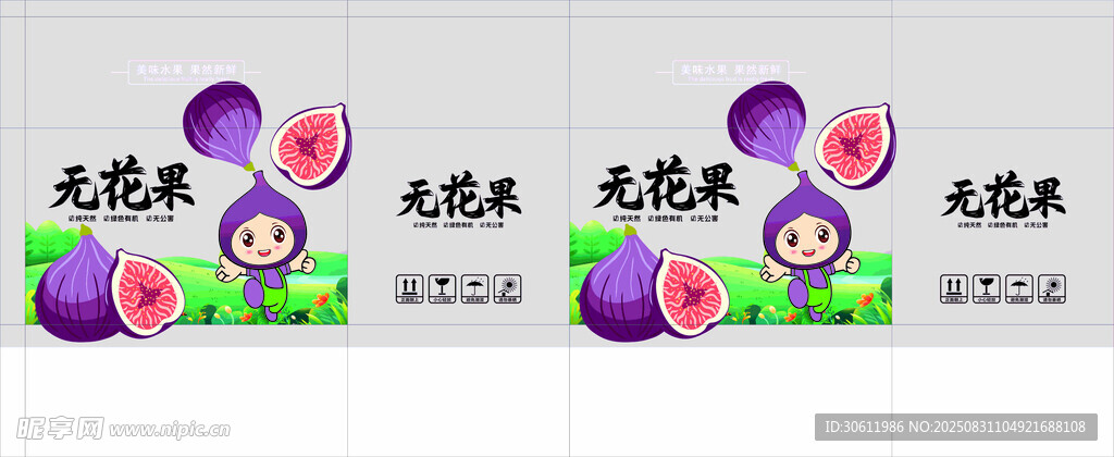 无花果包装 平面展开图