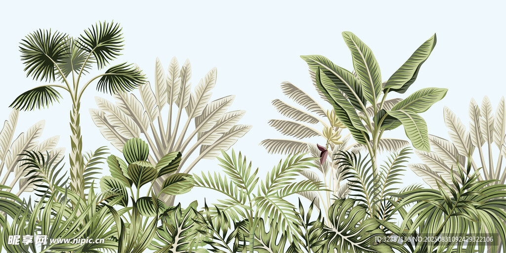 热带植物墙景观