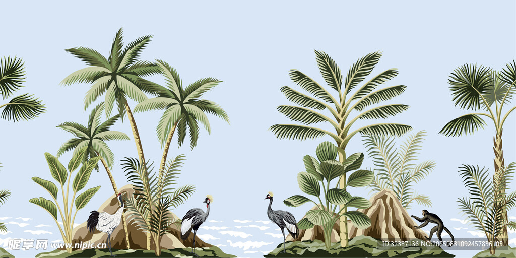 热带棕榈植物景观