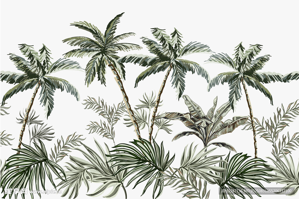 热带草原动物与植物景观