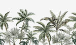 热带棕榈植物图案背景