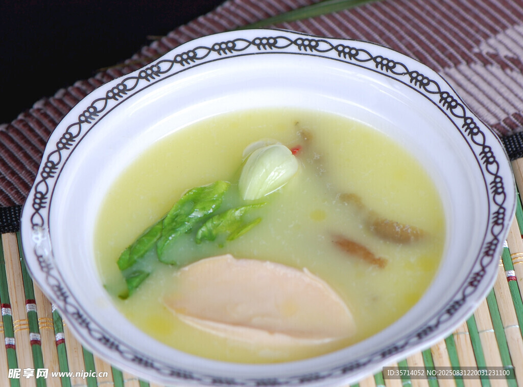 豆汤菜胆海参鲜鲍