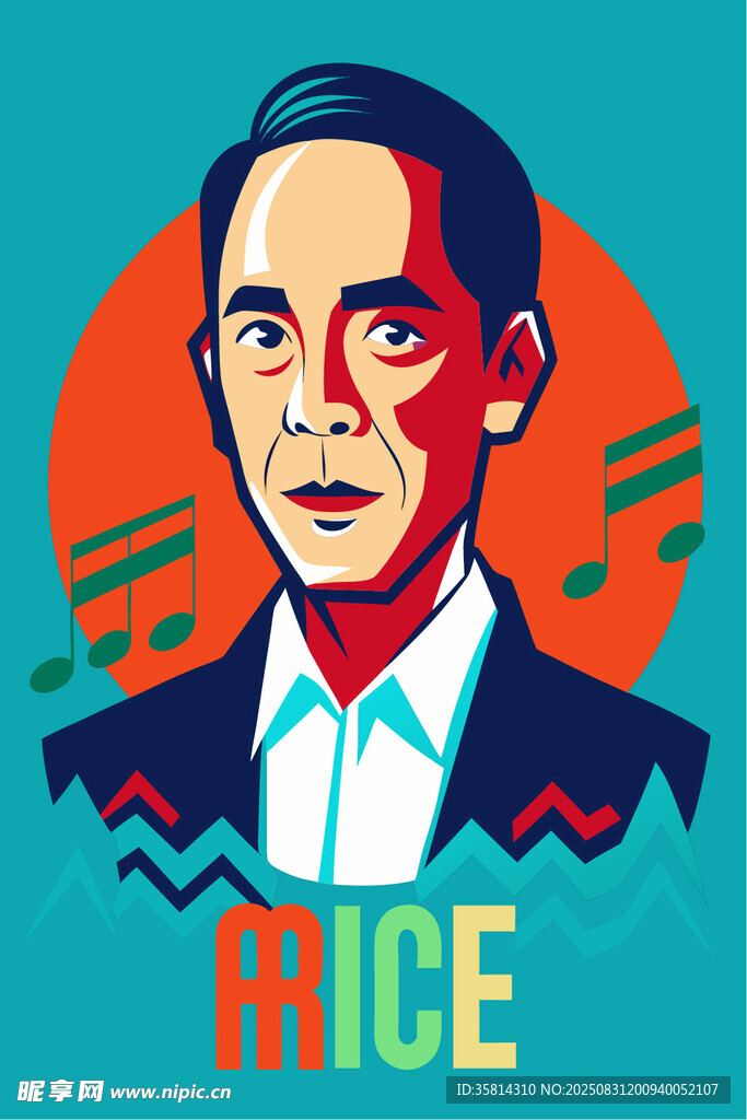 人物插画中的RICE元素