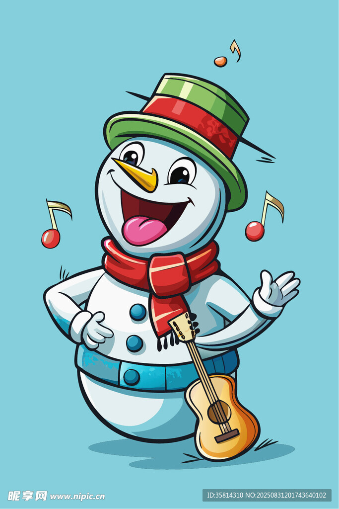 欢乐雪人弹吉他