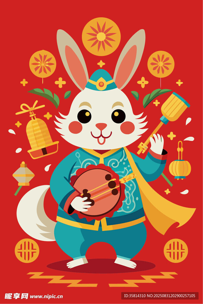 兔年吉祥萌兔贺岁形象