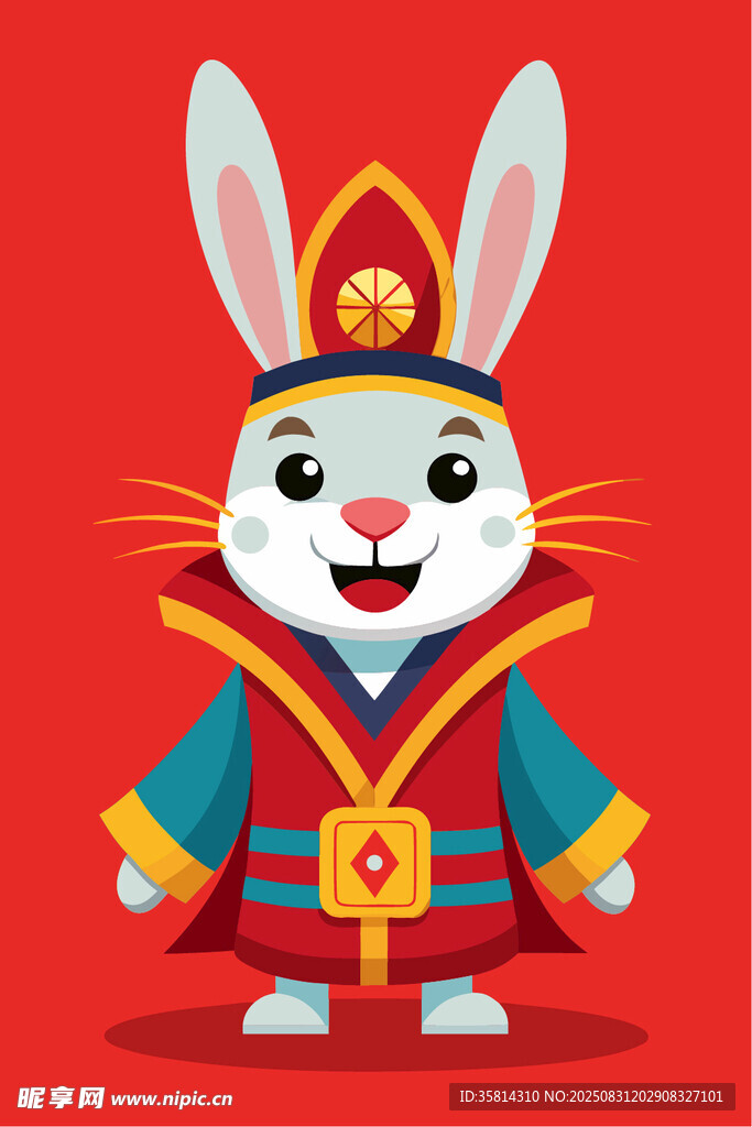 兔年吉祥卡通兔形象