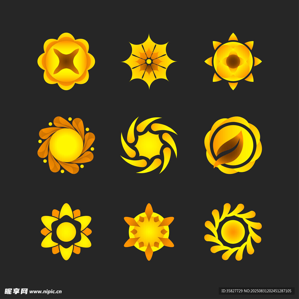 卡通太阳图案