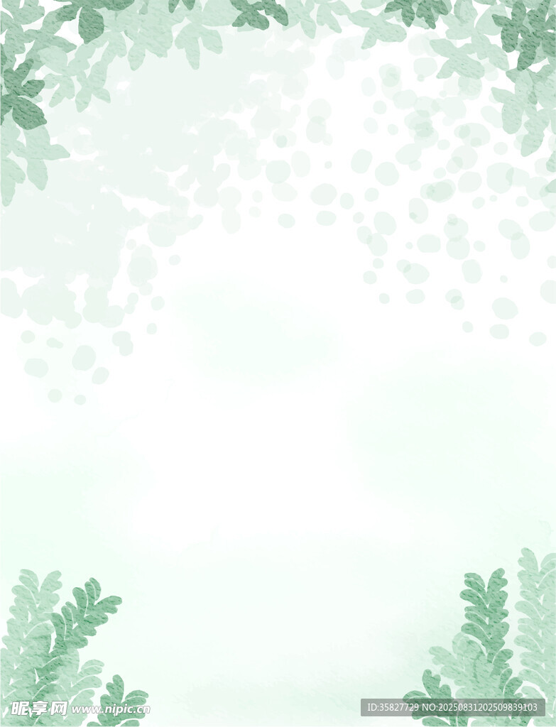 清新绿叶背景