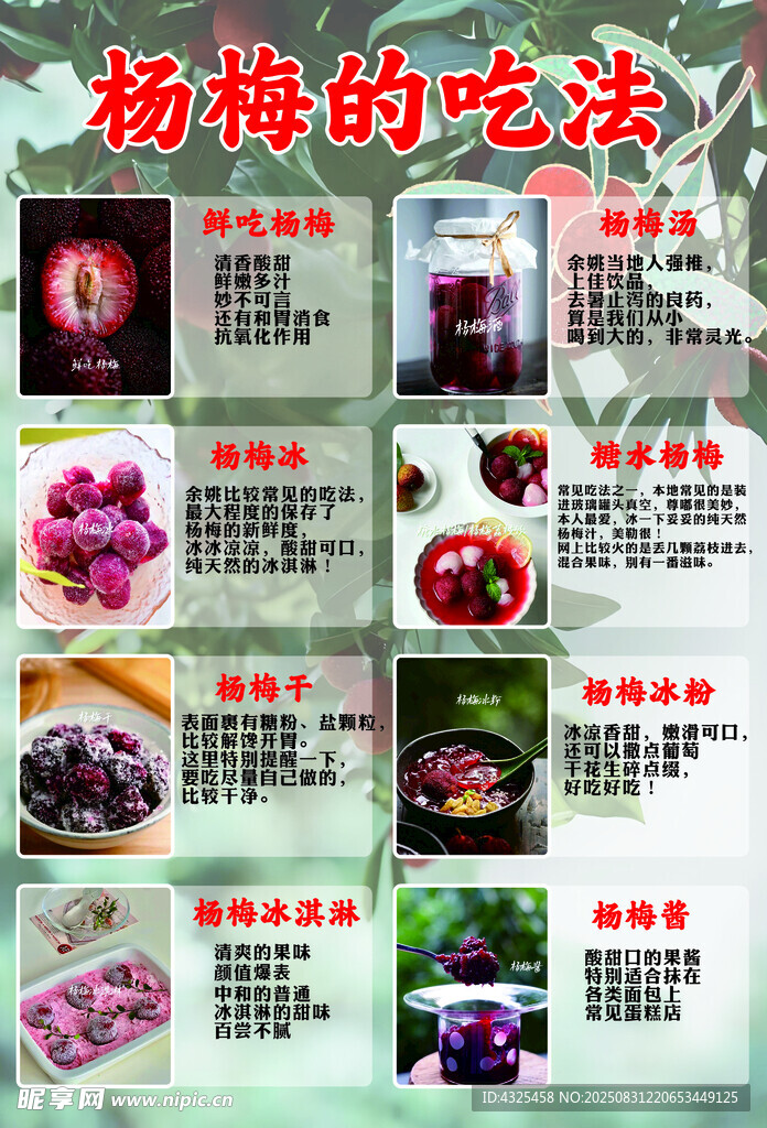 杨梅多样吃法展示