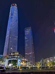 城市璀璨夜景摩天大楼群