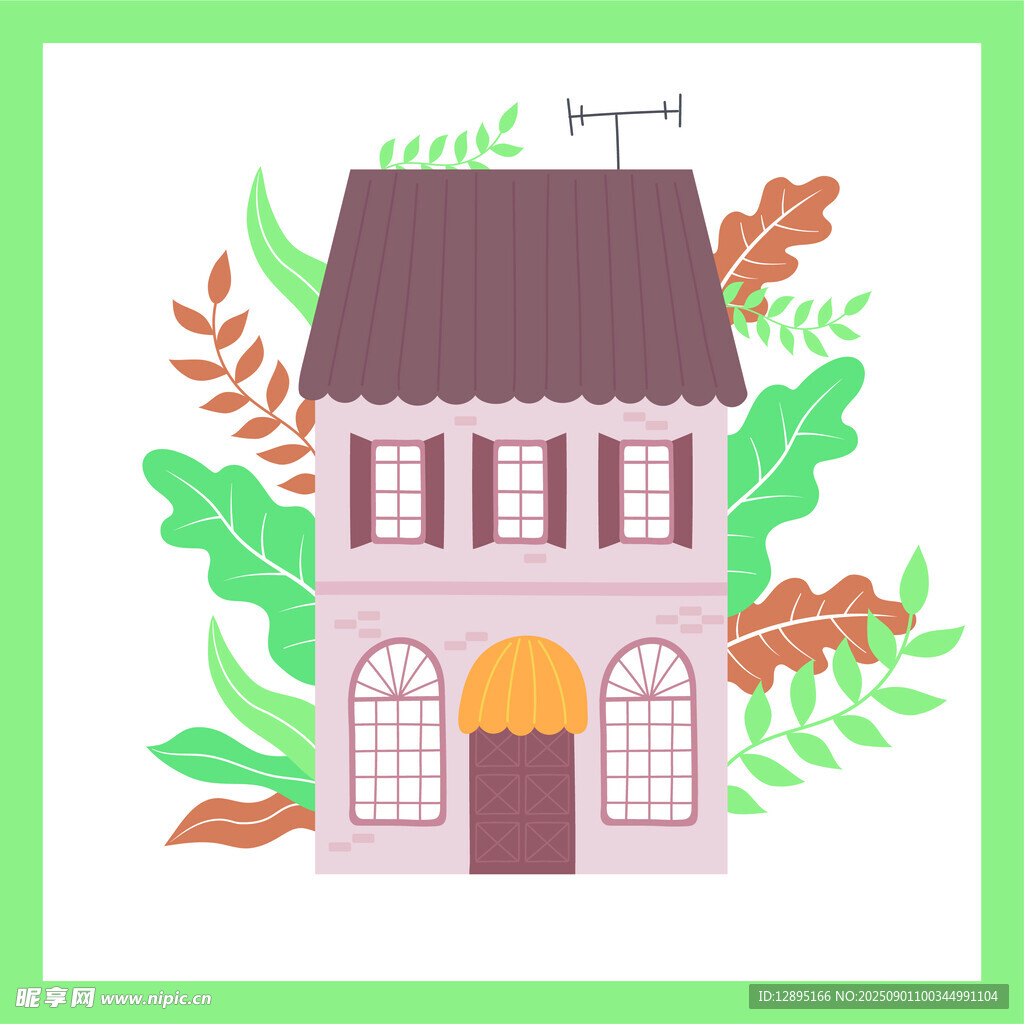 温馨小屋周边绿植环绕