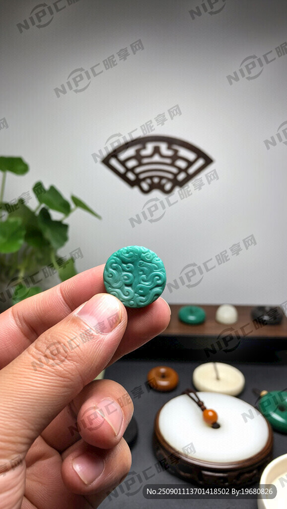 文玩直播间祥云贴片