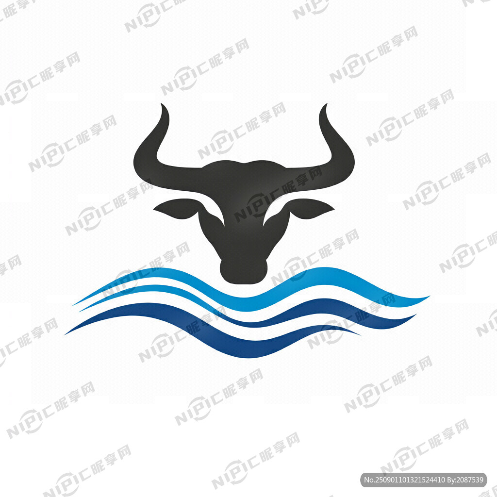 钧翰鑫。以抽象牛头为基本型