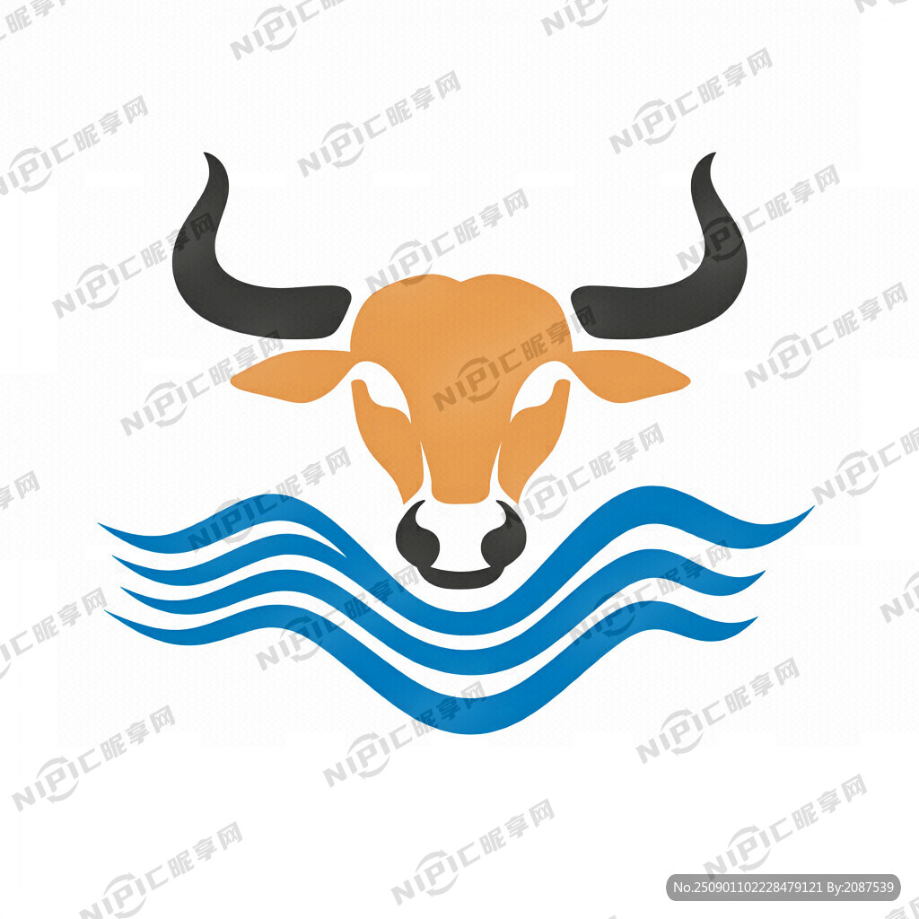 钧翰鑫。以抽象牛头为基本型